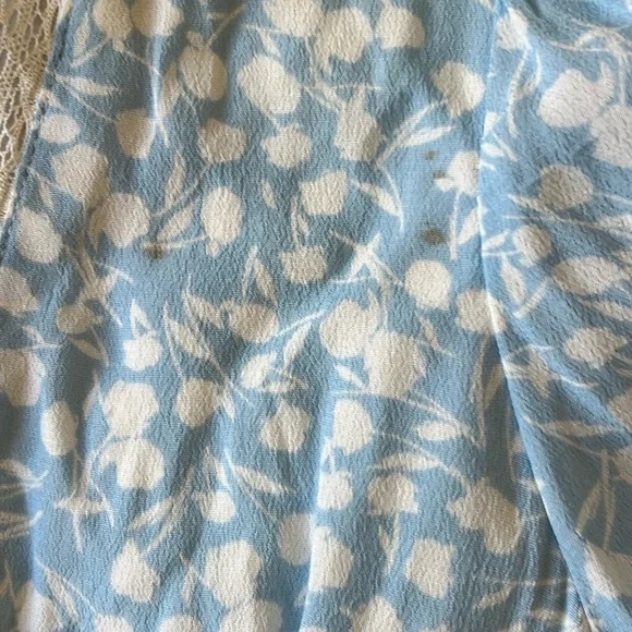 Floral Puff Sleeve Lace Inset Dress-SEE NOTES - Picture 9 of 11